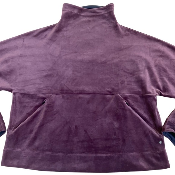 PrAna Phoenix Velour Top Funnel Neck in Raisin Soft Cozy Athleisure Yoga Sz S - Picture 8 of 16